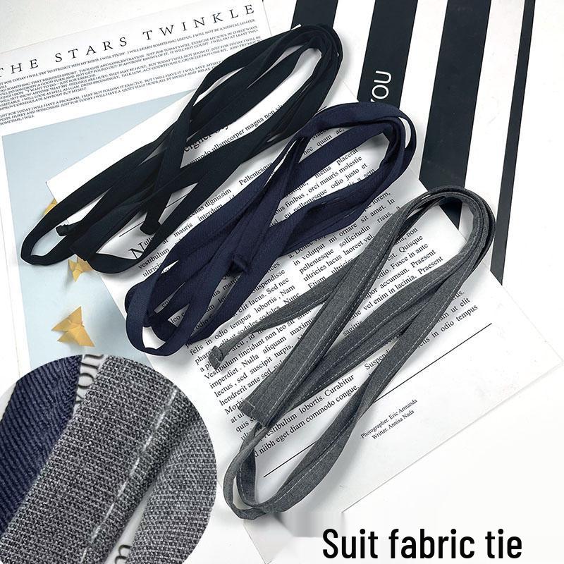 Spring/Summer Thin Tie & Belt Set: Solid Color, Versatile & Simple Clothing Accessories