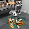 1PC Puppy Playful Office Round Area Rug,  Mat Suitable ForOffice, Under Office Chairs Bedroom Living Room Home Decor, Room Deco