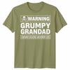 Warning Grumpy Grandad Unisex T Shirt Funny Gift Xmas Present Fathers Day Tee