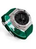 GA2100 Para Casio Carvalho de Fazenda Escultura Caixa de Metal Pulseira de Resina GA2100/2110 Escultura Modificada GM2100 GBM2100 Caixa Acessórios de Relógio