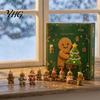 Christmas Advent Calendar 24 Day Countdown 2026 Gingerbread Man Calendar, Decoration for Kids Adults Adults, Festive Holiday Tabletop Tree Ornaments