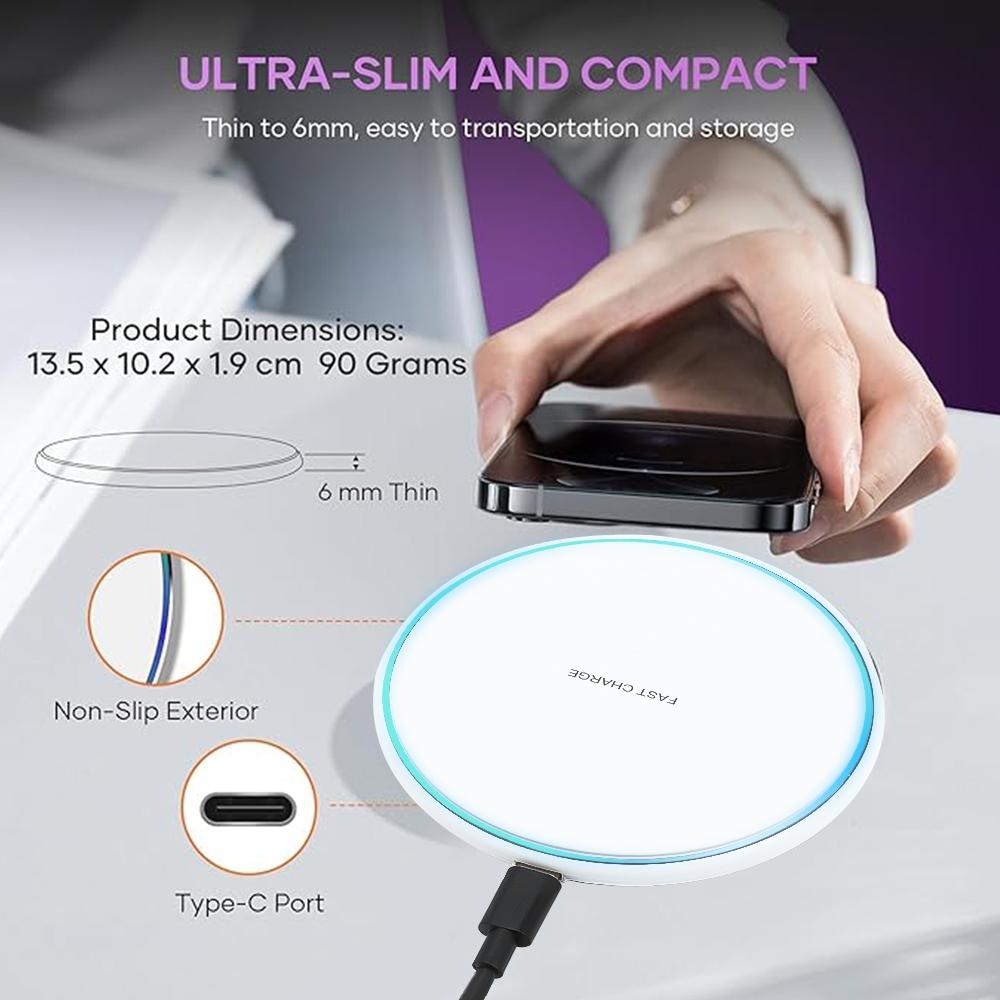 60W Wireless Charger Pad Stand for iPhone 15 14 13 12 11X8 Samsung Xiaomi Phone Chargers Induction Fast Charging Dock Station