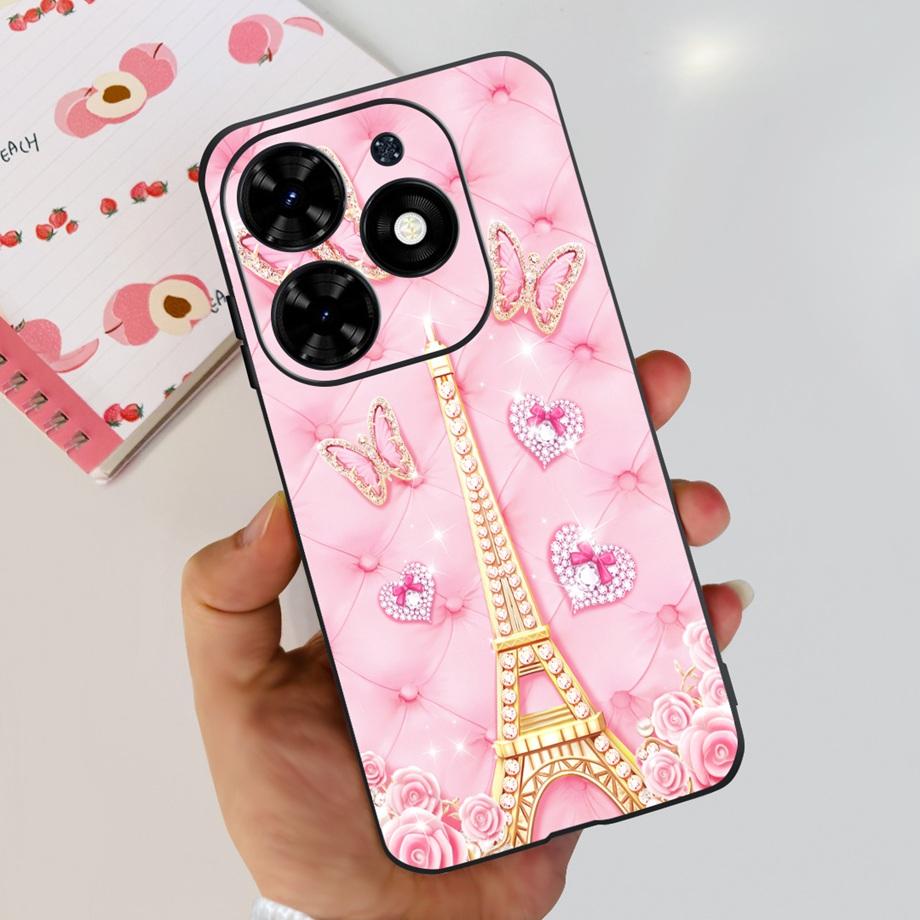For Tecno Spark Go 2024 Cover Case Ultra Slim Soft TPU Bumper Shell On Infinix Hot 40i Hot 40 Pro Hot40 Fundas Painting Cartoon