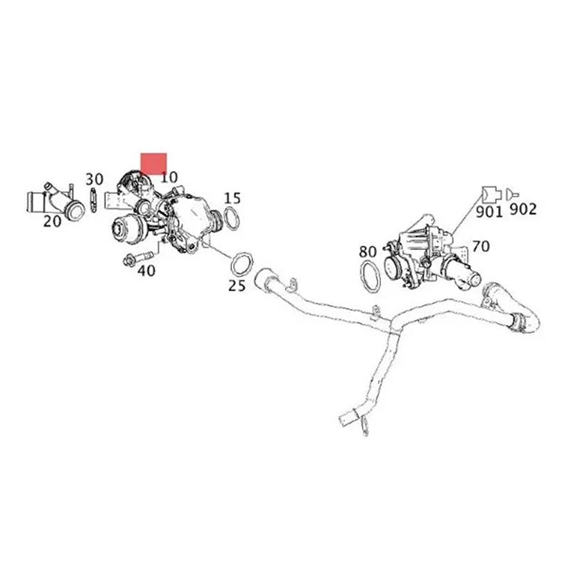 A2702000401 A2702000800 Engine Cooling Water Pump Parts Accessories For Mercedess W176 W246 X156 M270