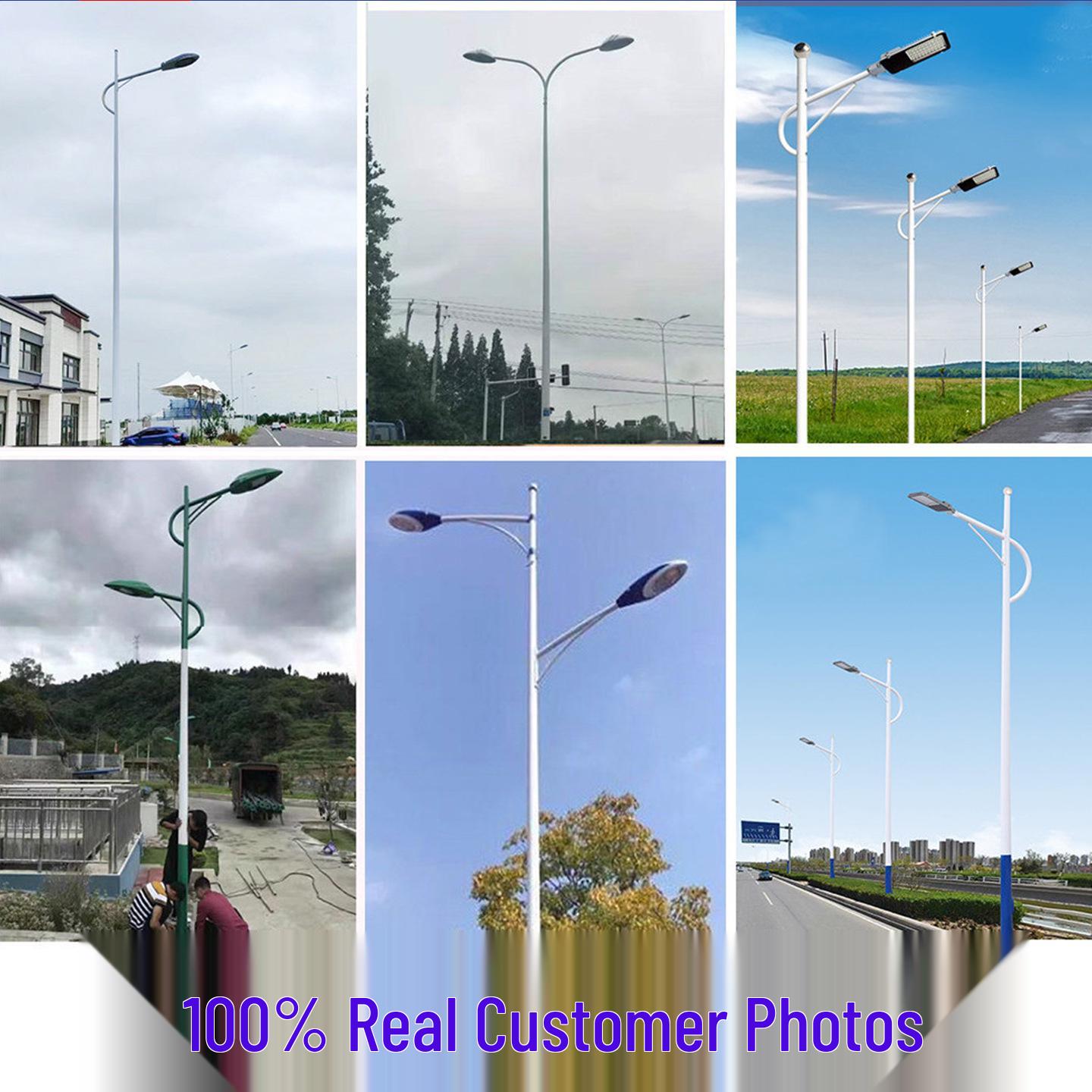 

Double Head Outdoor LED Street Light Pole - 4/6/8/10/12m for New City Electrical Engineering