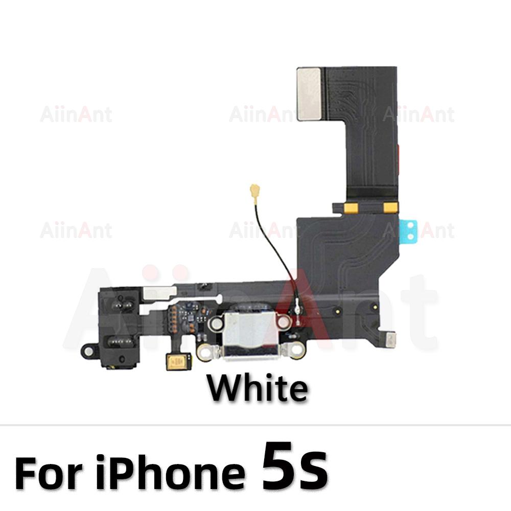AiinAnt Dock USB Mic Board Charger Connector Fast Charging Port Flex Cable For iPhone 5s 6 6s Plus SE 2 3 2020 2026 Phone Parts