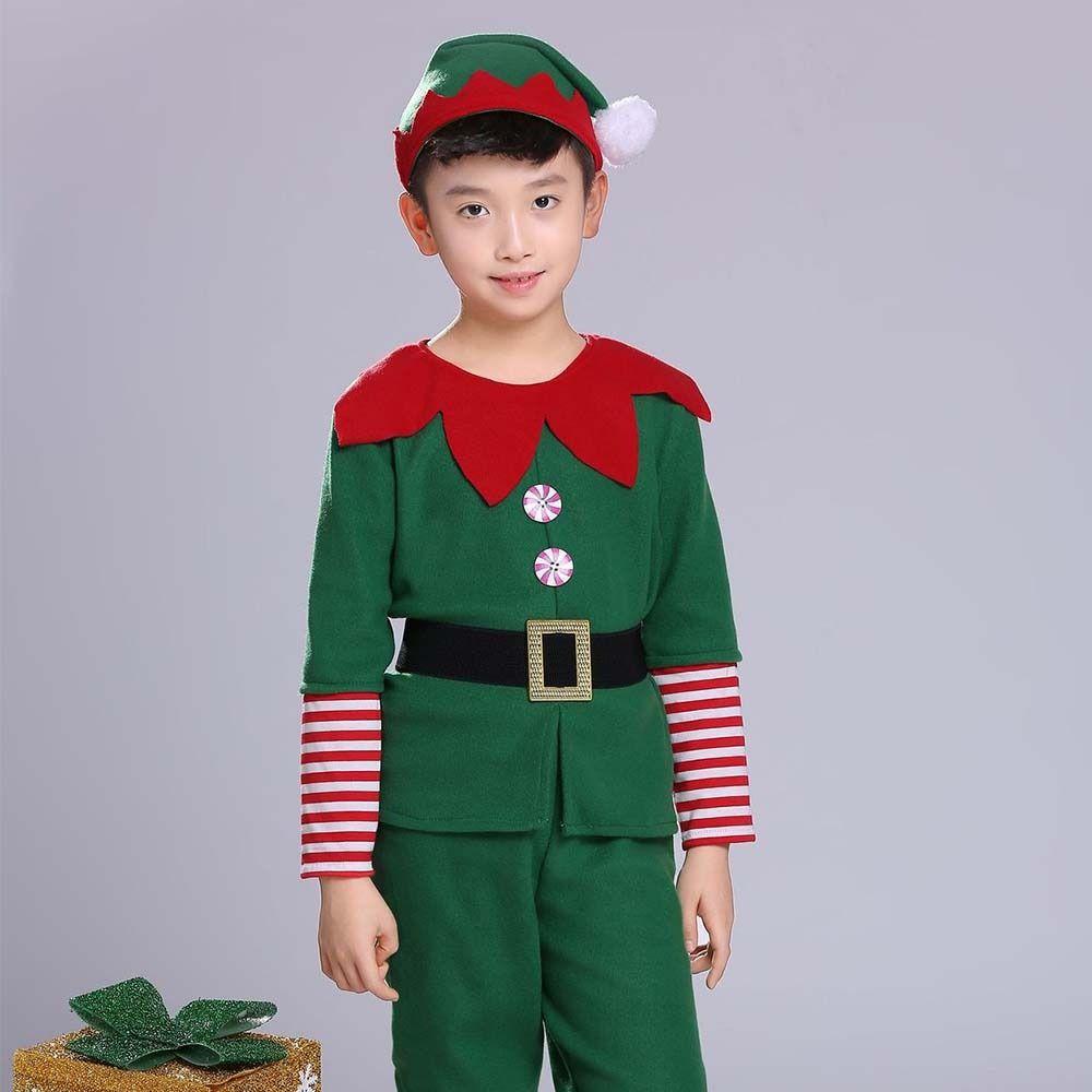 Hat Green Elf Costume Socks Christmas Party Accessories Christmas Cosplay Costume Kids and Adults
