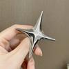 Cross Star Brooch Badge for Men and Women's Shirts Four-pointed Meteor Cross Metal Lapel Pin High-end Clothing Brooch