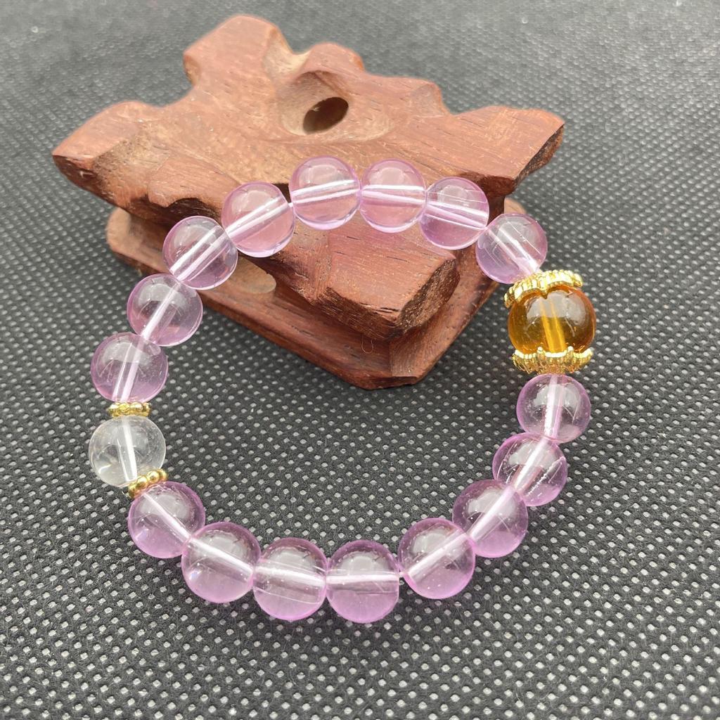 Sommer Erdbeerquarz Perlenarmband für Damen - Modischer Live-Stream-Stil mit floralen Perlen