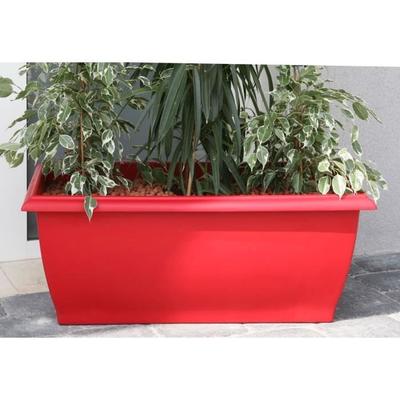 Planter - RIVIERA - Evolution - 80 X 40 X H 32 Cm - 64 L - Red