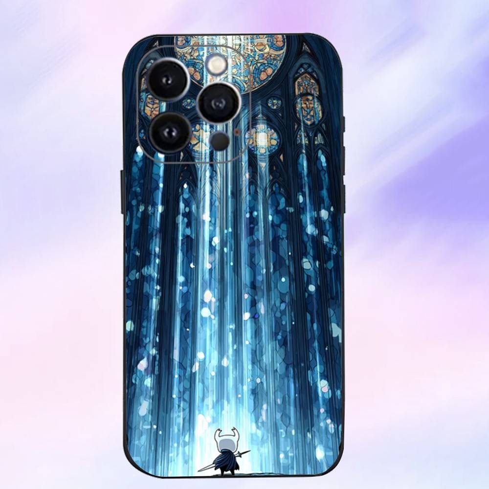 Game H-Hollow K-Knight Phone Case For iPhone 16,15,14,13,12,11 Plus,Pro Max,XS,X,XR,SE,Mini,8,7,Soft Silicone Black Cover