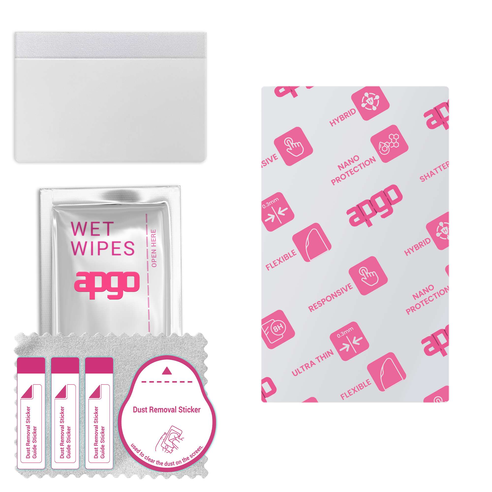 

apgo Ultra-Clear Hybrid protective glass compatible with Alcatel Joy Tab Kids 2, flexible nano glass, great replacement for tempered glass, scratch-re