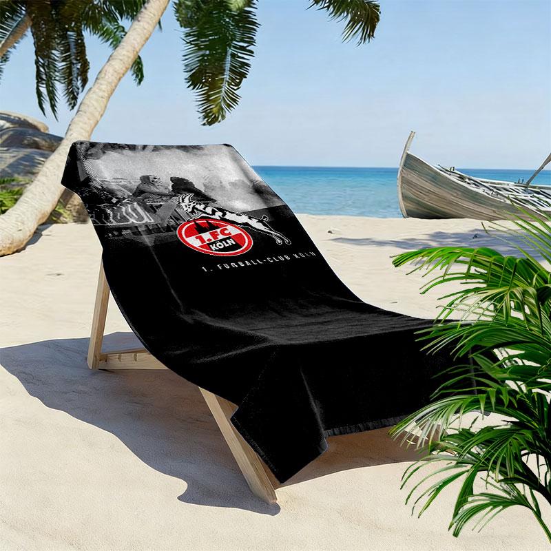 Asciugamano da Spiaggia Stampato Köln FC, Grande Morbido Asciugatura Rapida per Spiaggia Campeggio Nuoto
