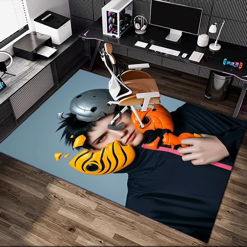 1pc Area Rug Appropriate for Office, naruto Carpet, Versatile Printed Chair Rug, Durable Home Sofa Carpet