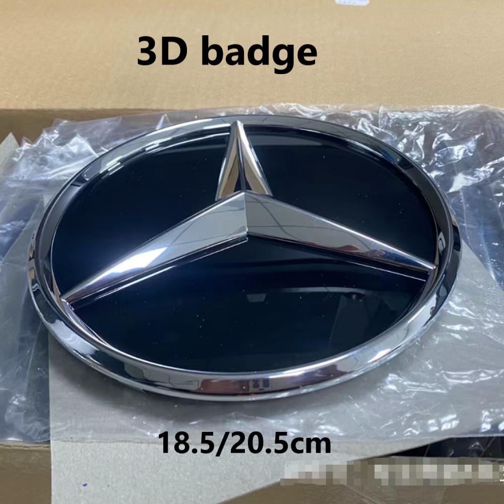 WSDYN1 Hot 2026 New For Benz Car 3D Raised Logo Front Grille Eamblem Badge for Mercedes Benz W204 W205 W206 W213 W253 GLA GLK ML GL GLC