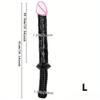 Extra Long Anal Plug Dildo with Shank G-Spot Stimulator Black Penis with Handle Vagina Massage Butt Plug Sex Toys for Women Men