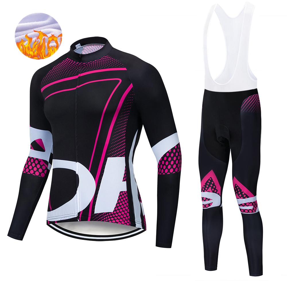 Winter Men's   Thermal Fleece Long Sleeves Men Cycling Bib Set Bicycle Clothing MBT Breathable Bike Clothes 2026 Winter Warm Cycling Clothing Set