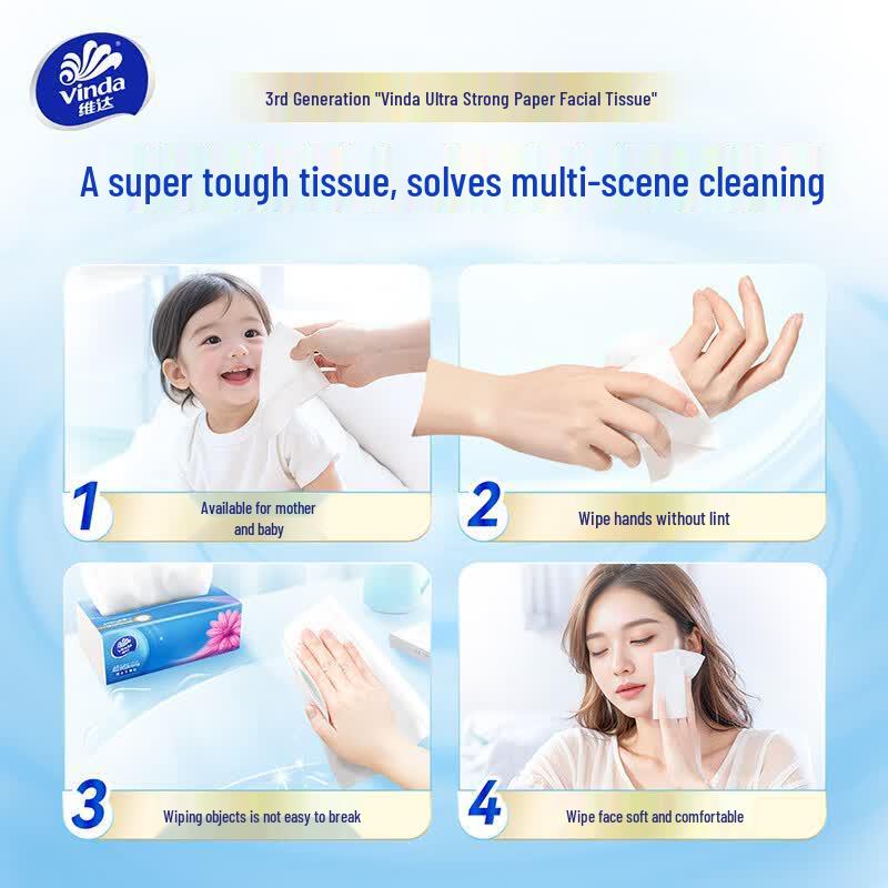 Vinda 3-Ply Facial Tissues