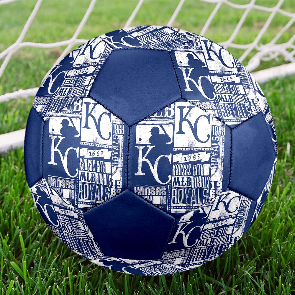 Kansas City Indoor Soccer Ball Colorful All Ages Size 5 Machine Stitched PVC Competition Ready Durable High-Bounce