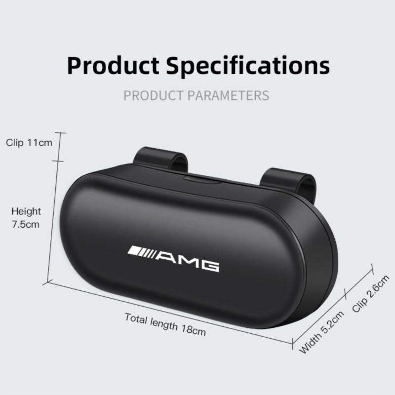 1pc Car Glasses Case Sunglasses Storage Box Clip Accessory For Mercedes Benz AMG A B C E G CLA W211 W203 W204 C260 E300L A200L