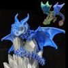 3D Printed Flying Dragon with Winged Figurine Movable Joint Fidget Toy Rotate Offi Desktop Ornament Adults Kid Toy Crafts Gift