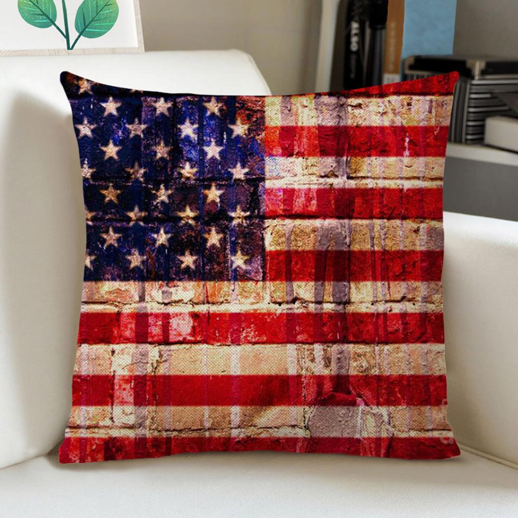 Independence Day Pillowcase Cartoon  Linen Digital Printing Pillowcase