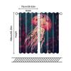 2 Pcs   Filtering Curtains (excluding Rods   Non-movable   Without Batteries) Anime Theme Anemones and Flowers for Use In Bedrooms