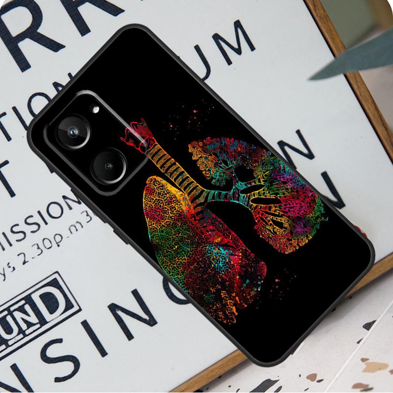 Human Heart Brain Lungs For Realme C31 C33 C35 C51 C53 C55 C67 GT5 GT Neo 6 9 10 11 12 Pro Plus C21Y C25s C30 Case