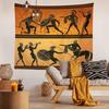 Ancient Greece Warrior Tapestry Minotaur Hunting Centaur Black Figure Pottery Classical Greek Style Gods Wall Hangings Tapestry