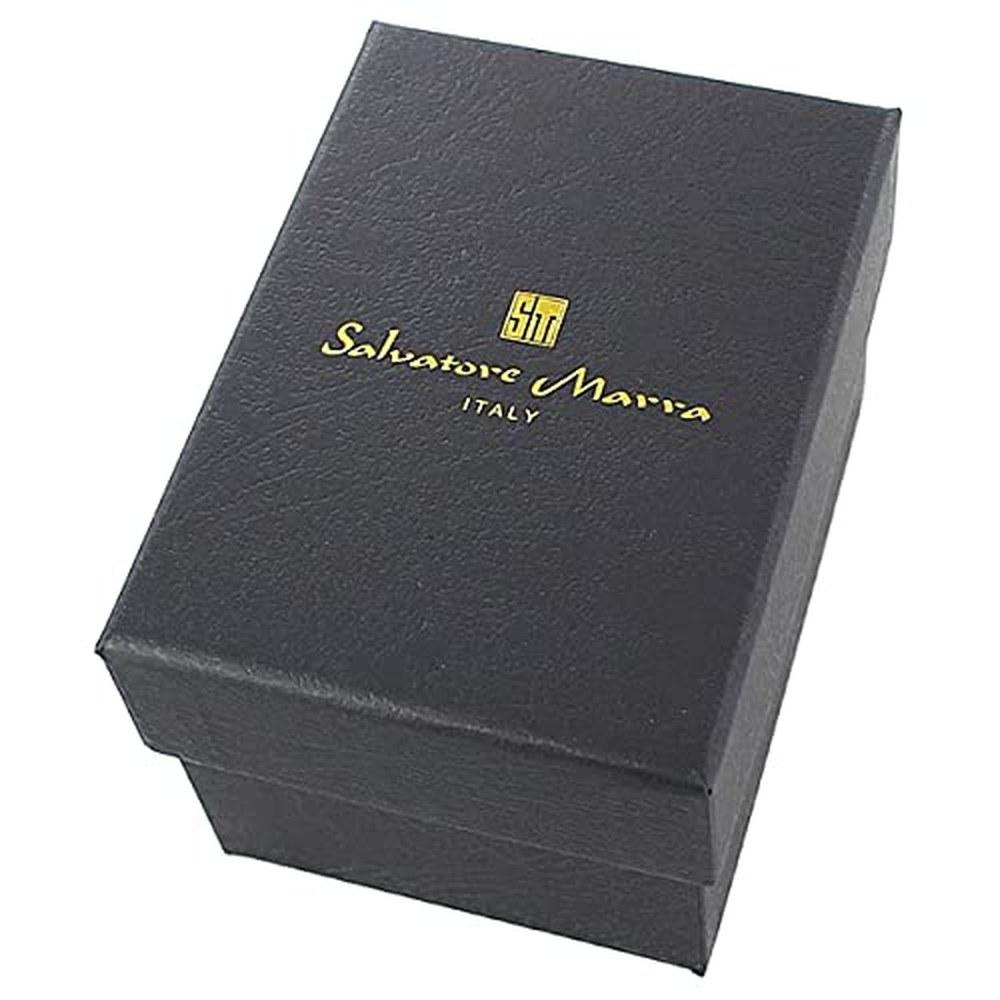 Salvatore Marra Select Series Leather Analog Watch SM22102 Men's and Women's Date Calendar White Black Official Domestic Product