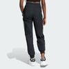 Adidas Originals Three Stripe Logo Print Elastic Waist Cuffed Casual Pants Women Bottoms Black IU2530