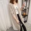 Jacket Spring and Autumn women's imitation knitted sweater new women's clothing Korean version medium and long threaded cloth women's cardigan loose