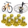 M5x10mm Mountain Bike Brake Disc Titanium Steel Screw Bicycle Universal T25 Head BoltsYellow
