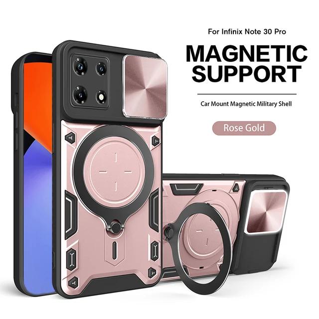 For Infinix Note 30 Pro 4G Case Magnetic Holder Ring Protect Fundas For Infini Note30 5G Slide Lens Shockproof Armor Case