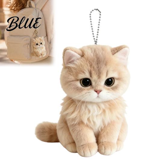 High Elastic Cotton Plush Simulation Cat Doll Keychain, Soft Skin Friendly Stuffed Animal Decorative Toy Pendant, Kitten Plushie Bag Charm for