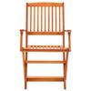 VidaXL Chaises de jardin pliables 8 pcs, Bois d'eucalyptus massif