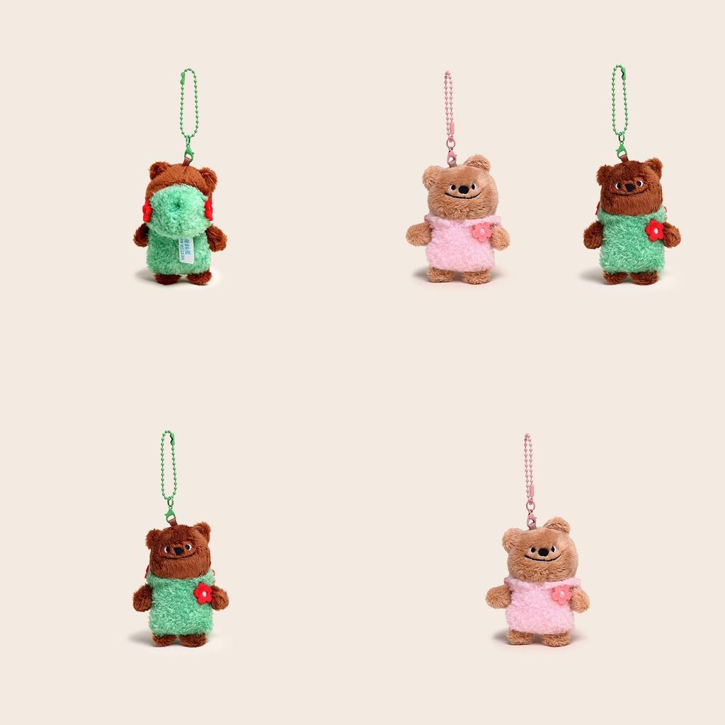 Couple Bear Couple Plush Keychain With Clothing Design For Gift And Decoration