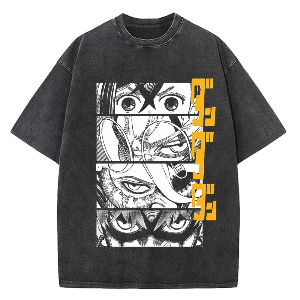Dandadan Ayase Momo & Takakura Ken Death Metal Vintage Washed Anime T-Shirt, Unisex Supernatural Manga Fan Streetwear Tee, 100% Cotton Casual Short