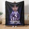 Custom Name Musician Purple Frame Party Blanket For Couch Bed Plush Cozy Fuzzy Blanket Super Soft Warm Blankets For Fall And Winter 0916164