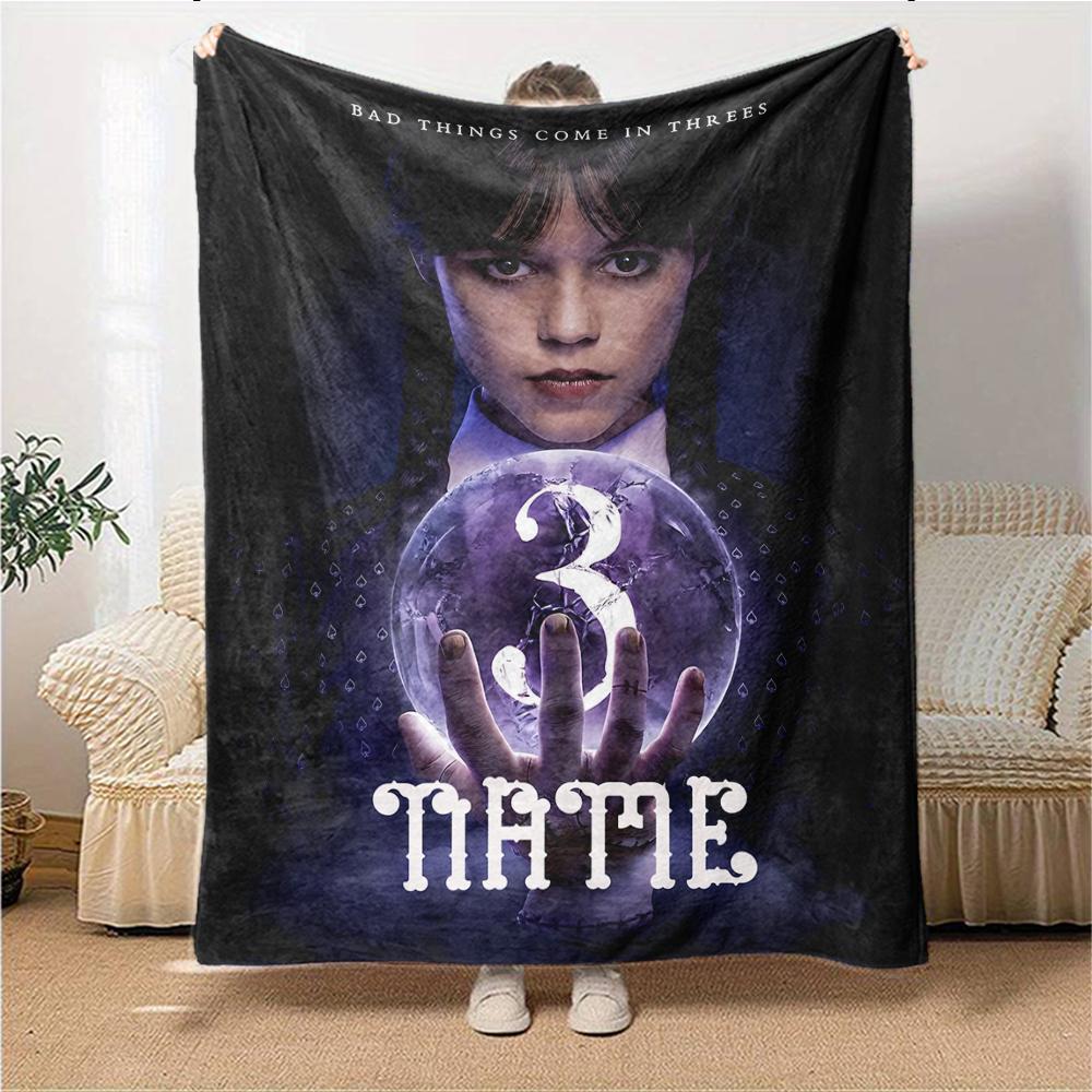 Custom Name Musician Purple Frame Party Blanket For Couch Bed Plush Cozy Fuzzy Blanket Super Soft Warm Blankets For Fall And Winter 0916164