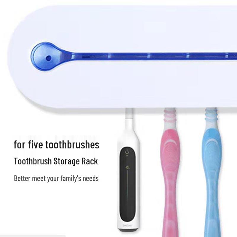 UV Toothbrush Sterilizer & Holder with Automatic Toothpaste Dispenser