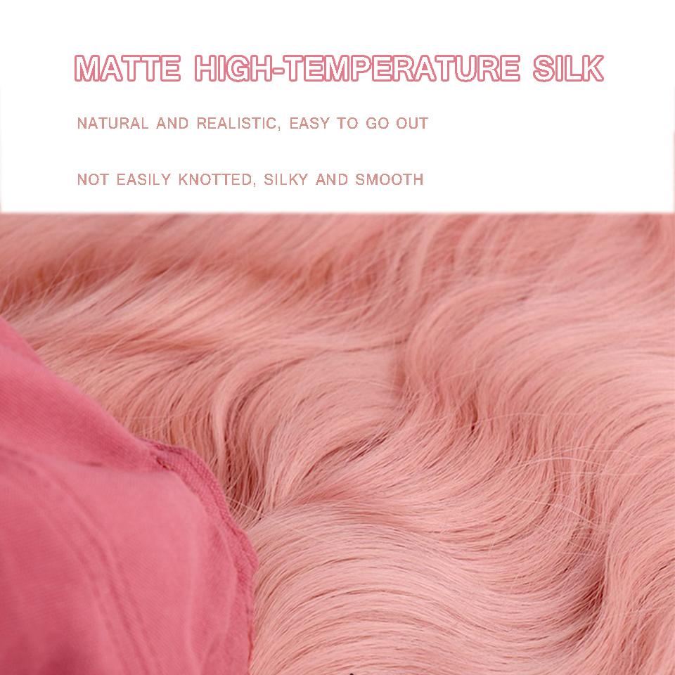 Synthetic Baseball Cap Hair Wig Pink Cap Hair Extensions Naturally Connect  Adjustable Hat Wig Heat Resistant Daily Use Wig