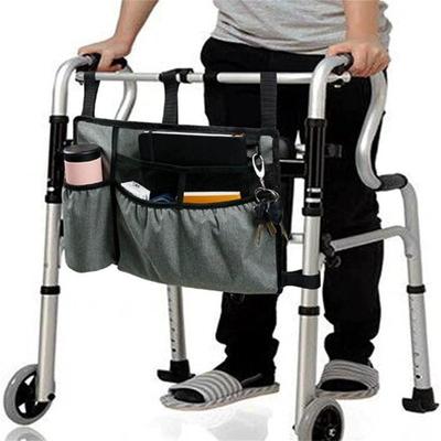 Walking Aid Storage Hanging Bag, Multi-Pocket Organizer for Wheelchair and Walker, Side Storage Bag for Trolley,  Mobility Accessory