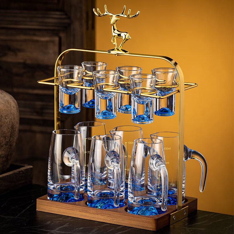 Luxury Crystal Glass Baijiu Decanter & Shot Glass Set