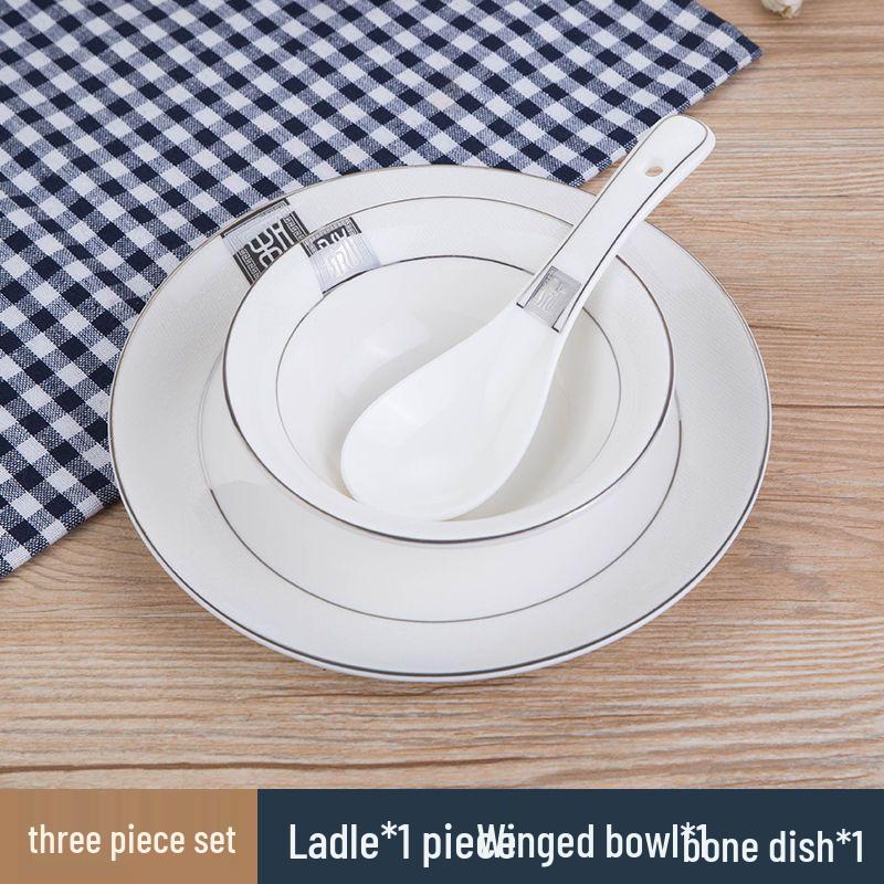 Luxury Ceramic Dinnerware Set: Plates, Bowls, Spoons & Cups for Restaurants & Clubs