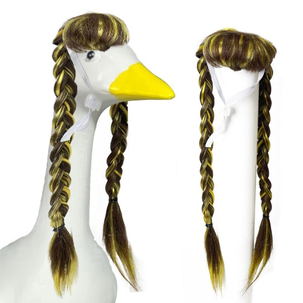 Halloween Christmas Porch Geese Pet Wigs Cosplay Props Garden Statue Decor  Gift