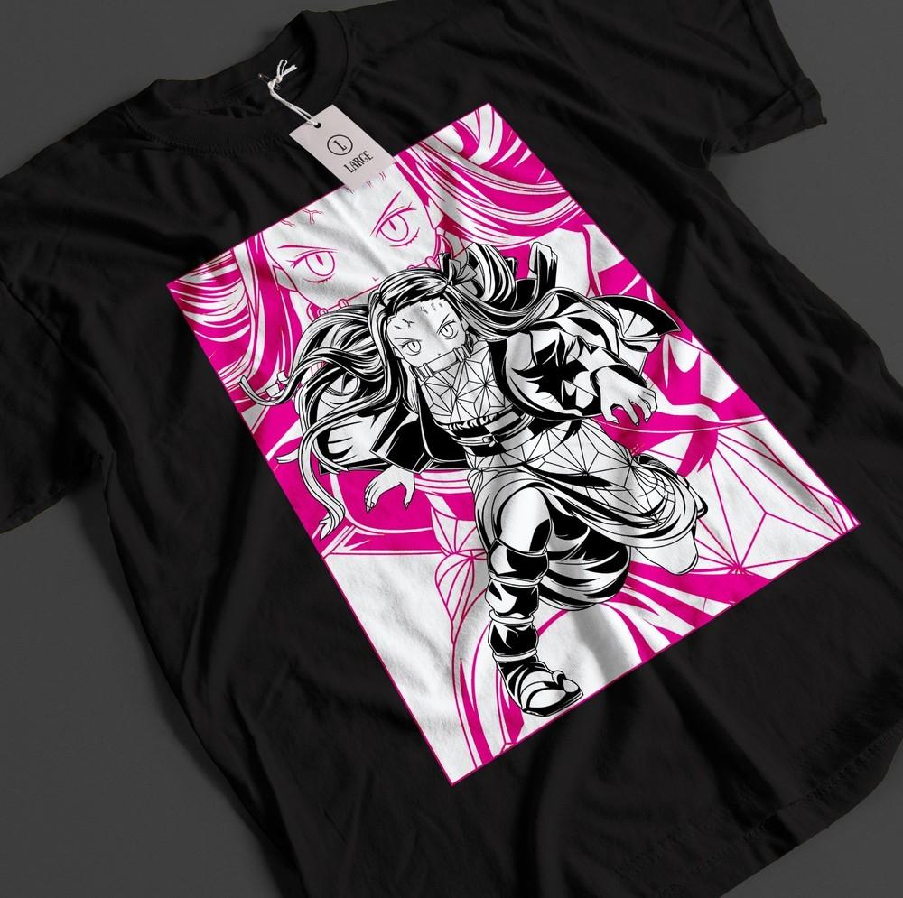 

Demon Slayer Shirt Nezuko T-Shirt Tanjiro KNY Anime Zenitsu Top Akaza Muzan Tee 4XL