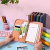A6 Leather Zipper Business Planner Notebook