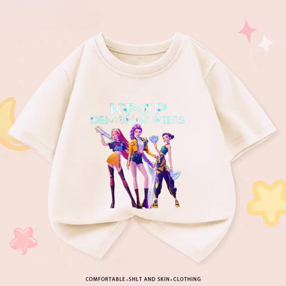Kpop Dämonenjäger Kinderkleidung T-Shirts Sommer Neue Mode Beliebte Kurzarm Oberteile T-Shirt Kinderkleidung Lässige T-Shirts