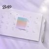 Waterproof PET Memo Notes Gradient Pearlescent Adhesive Notes, Matte Self-Stick Pads, Removable Sparkling Decorative Bookmark Stickers Sand Index Tabs
